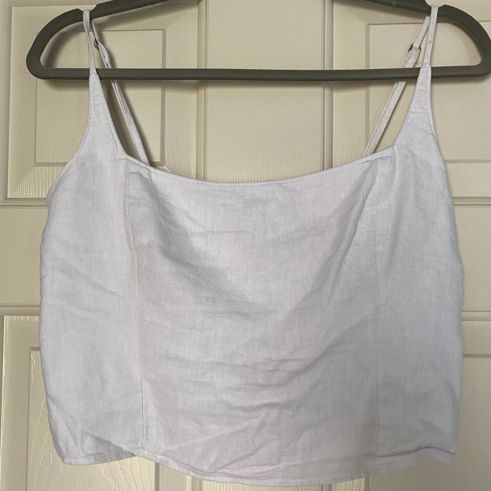 Abercrombie White Crop Top